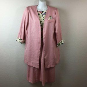 Special Thyme Ltd Women's Pink Floral Twinset 14W